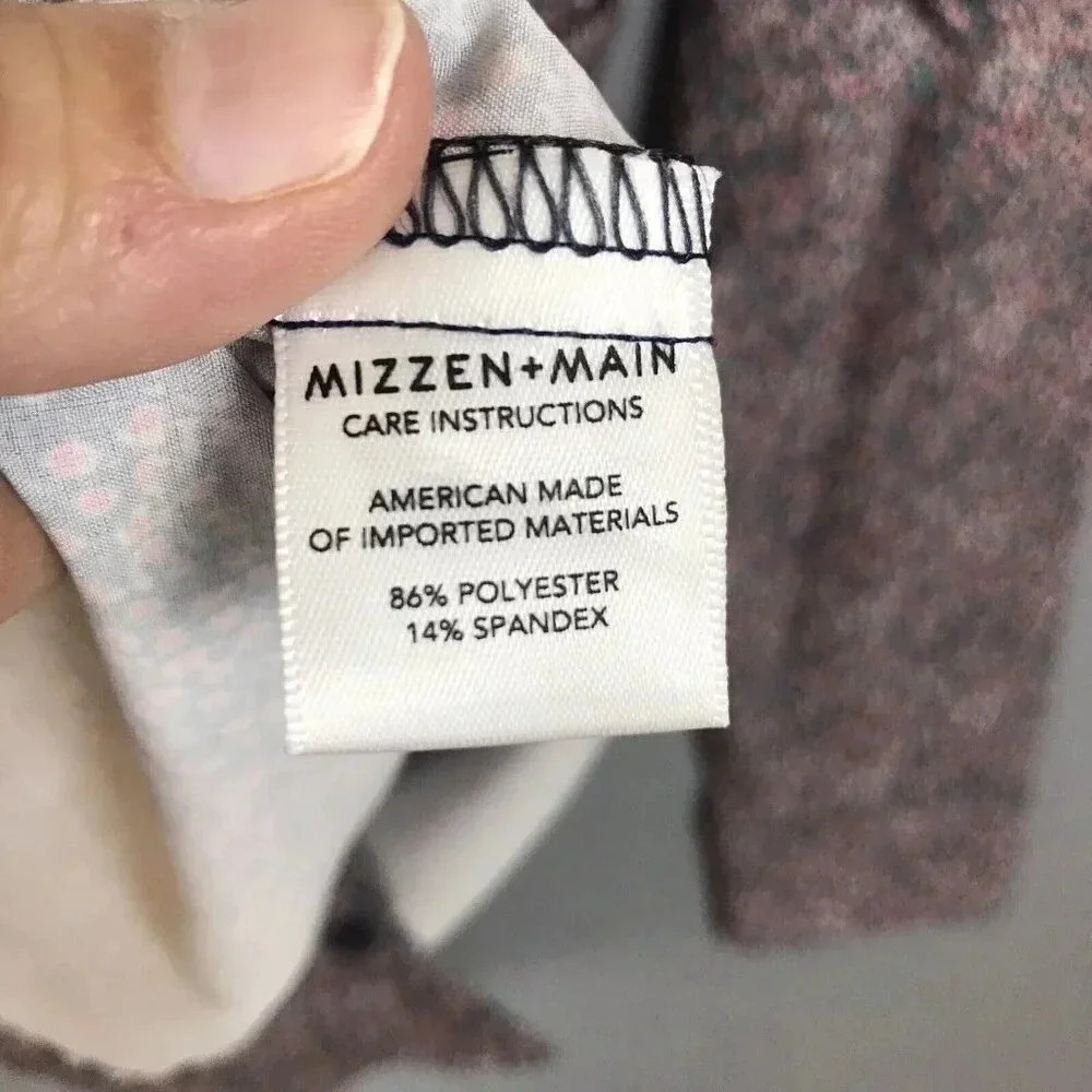 Mizzen + Main Leeward Trim Fit Long Sleeve Button Up Shirt Mens Size Medium M - Picture 14 of 16